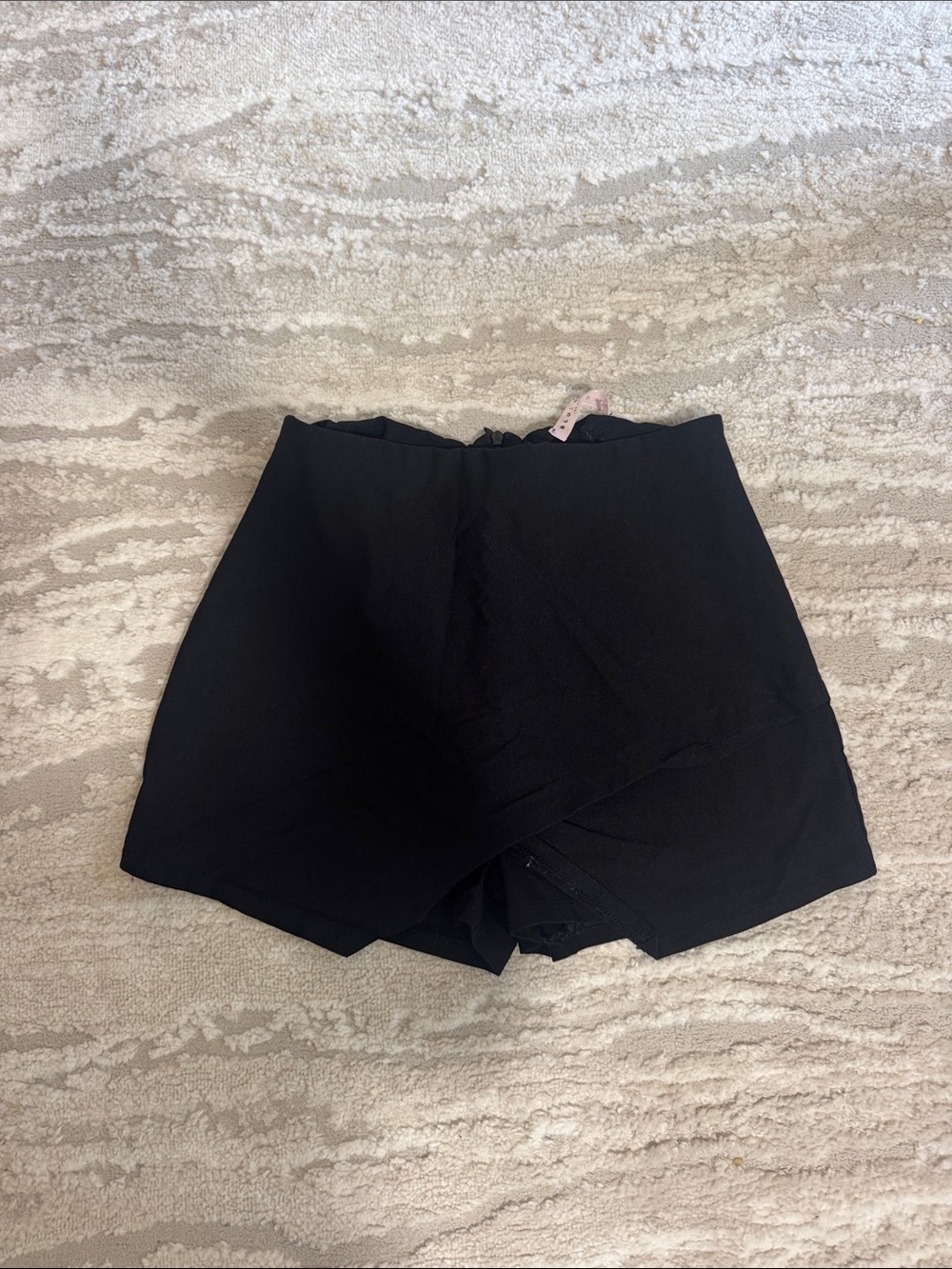 Blue Blush Black High-Waist Skort